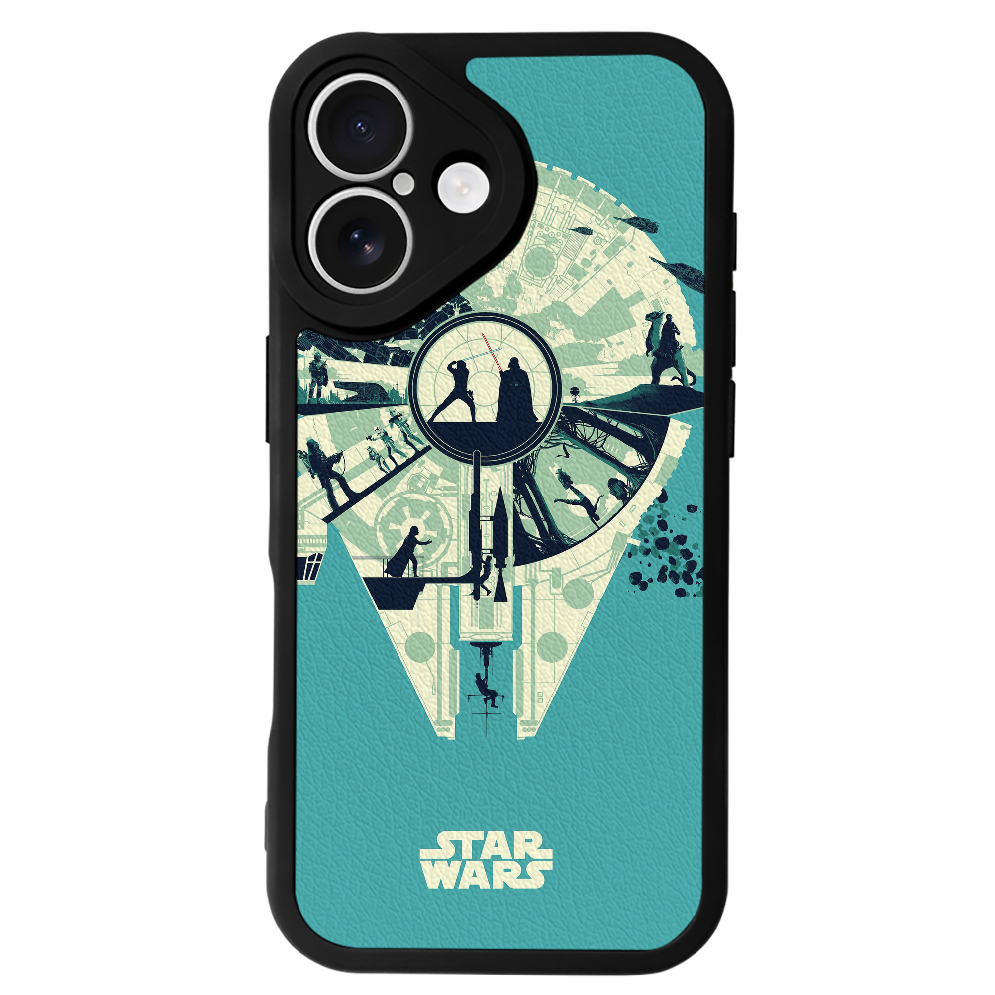 （画像用） スター・ウォーズ Star Wars 【iPhone 16シリーズ対応】シリコンスマホケース（レザー調） 材質：シリコン